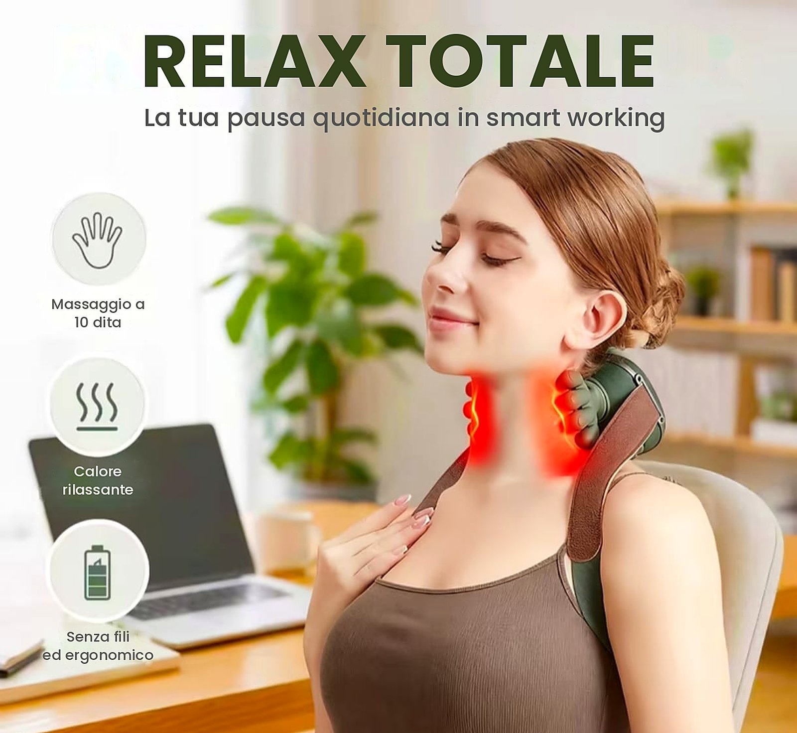 Massaggiatore Cervicale con Calore - Collo e Spalle - immagine 4