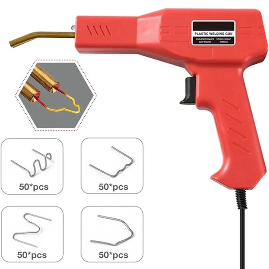 Pistola Saldatrice per Plastica - Kit Completo con 200 Graffette - immagine 4