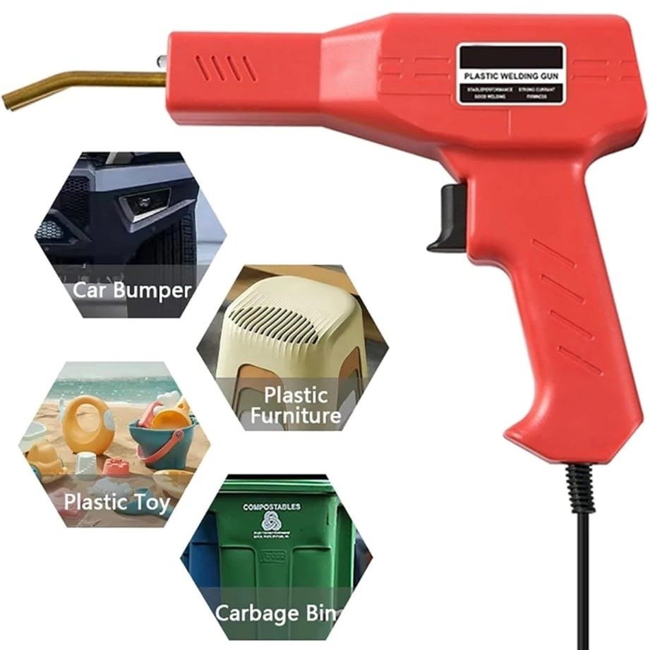 Pistola Saldatrice per Plastica - Kit Completo con 200 Graffette - immagine 5